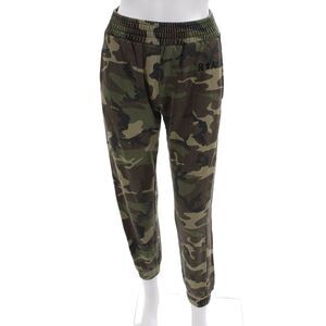 R+A Womens Elastic Waistband Camouflage Jogger Pants Brown Size XS